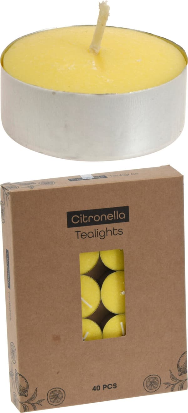 Myggljus Citronella Värmeljus 40-pack