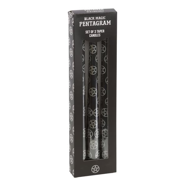 Something Different Magic Pentagram Taper Candle (Pack of 3)