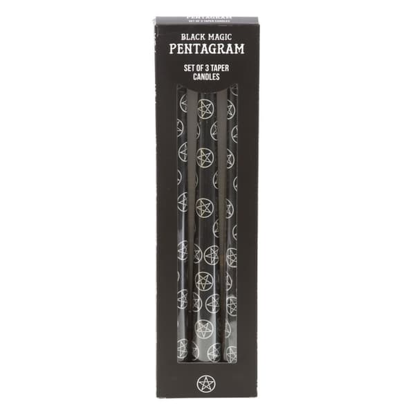 Something Different Magic Pentagram Taper Candle (Pack of 3)