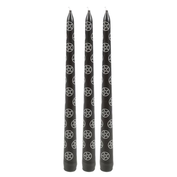 Something Different Magic Pentagram Taper Candle (Pack of 3)