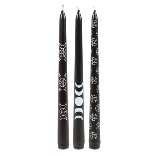 Something Different Magic Mystical Taper Candle (Pack of 3) Black One Size