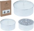 Miniatyrbillede 1 af 2: Ljus Värmeljus 12-pack Vita Silver Glitter