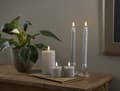 Miniatyrbillede 4 af 10: LED BLOCKLJUS FLAMME  SWIRL 2-Pack Grå