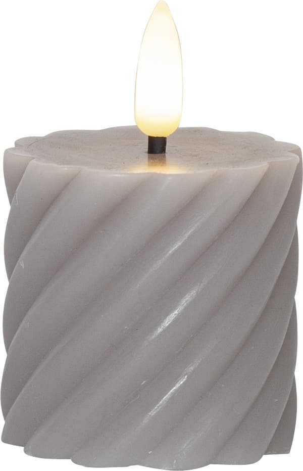 LED BLOCKLJUS FLAMME  SWIRL 2-Pack Grå