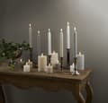 Miniatyrbillede 2 af 10: LED BLOCKLJUS FLAMME  SWIRL 2-Pack Grå