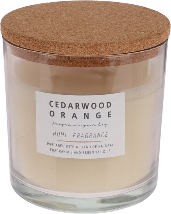 Doftljus Glasburk Lock Cedarwood Orange Sandalwood Patchouli Wood