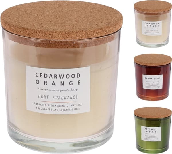 Doftljus Glasburk Lock Cedarwood Orange Sandalwood Patchouli Wood Sandalwood