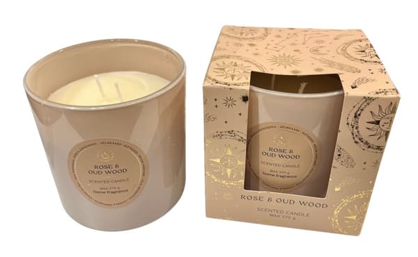 Doftljus Rose & Oud Wood 10 cm