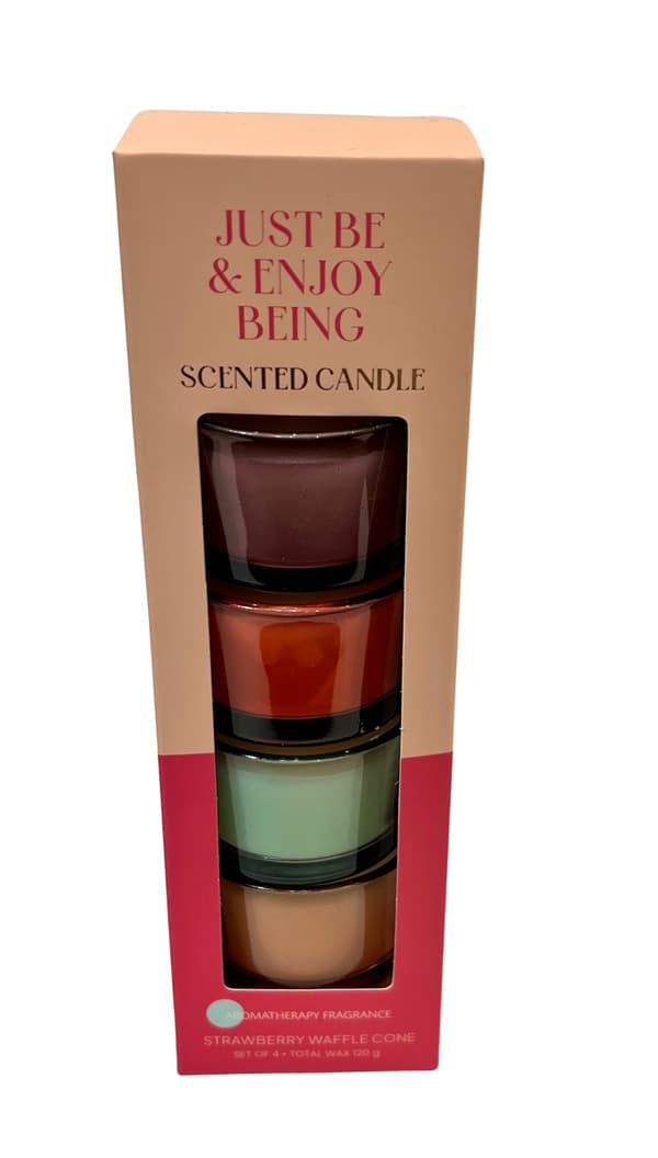 Doftljus 4-pack Presentförpackning Pineapple & Neroli Strawberry Waffle Cone
