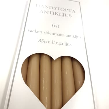 Antikljus matta ljusbeige 35 cm