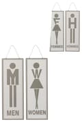Miniatyrbillede 1 af 2: Dame/herre toilet skilt, hvor du kan vælge sprog - Nedsat fra 199,-