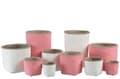 Miniatyrbillede 2 af 3: Blomsterkrukke  "pose" i cement - PINK - Nedsat fra 149,-