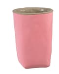 Miniatyrbillede 1 af 3: Blomsterkrukke  "pose" i cement - PINK - Nedsat fra 149,-