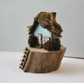 Miniatyrbillede 2 af 4: Miniature hus i genbrugstræ - unika