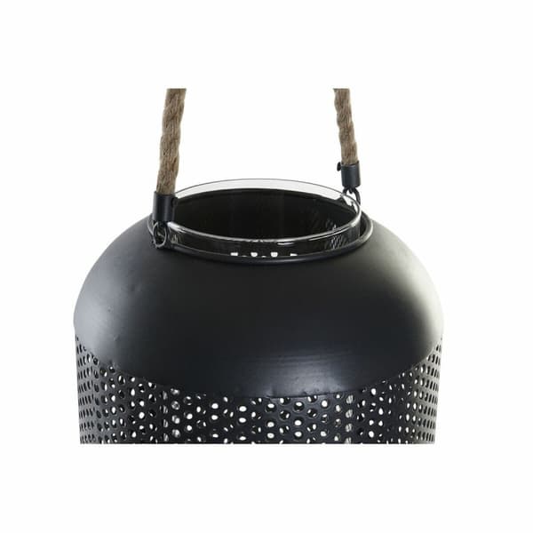 Ljusstakar DKD Home Decor Svart Metall Snöre (22 x 22 x 63 cm)