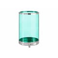 Miniatyrbild 1 av 3: Ljusstakar Silvrig Blå Cylinder 12,2 x 19,5 x 12,2 cm Metall Glas
