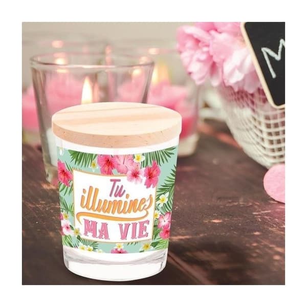 Doftljus - du lyser upp mitt liv - Bomullsblomma - Vit