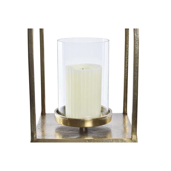 Lykta DKD Home Decor Glas Gyllene Aluminium (19 x 19 x 43 cm)