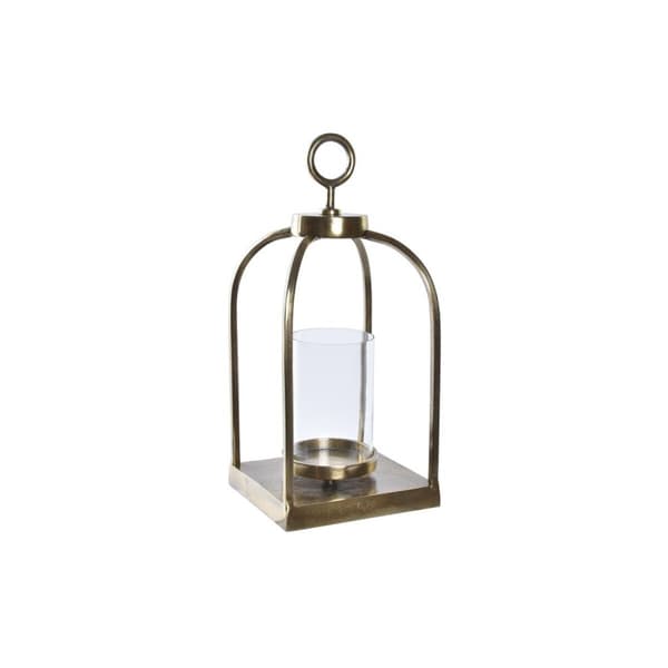 Lykta DKD Home Decor Glas Gyllene Aluminium (19 x 19 x 43 cm)