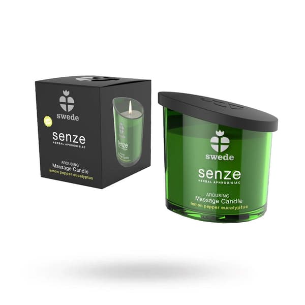 Senze Arousing Massage Candle - Lemon Pepper Eucalyptus - 50 ml
