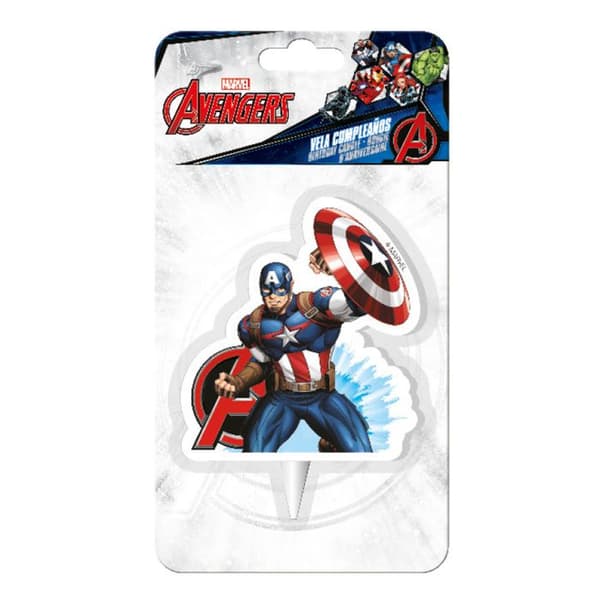 Ljus - NO NAME - Captain America - 7,5 cm - Metall - Festdekoration