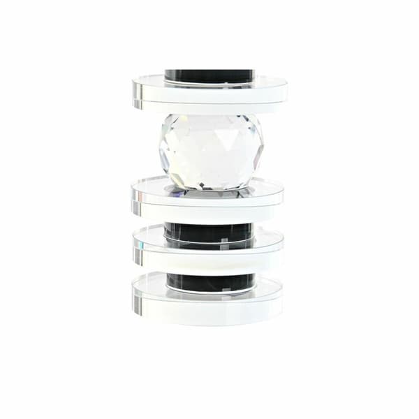 Ljusstakar DKD Home Decor Blå Svart Glas 6 x 6 x 16 cm