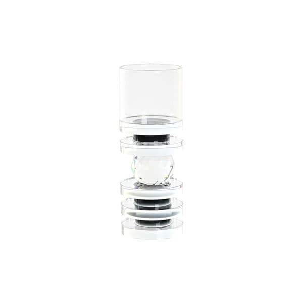 Ljusstakar DKD Home Decor Blå Svart Glas 6 x 6 x 16 cm