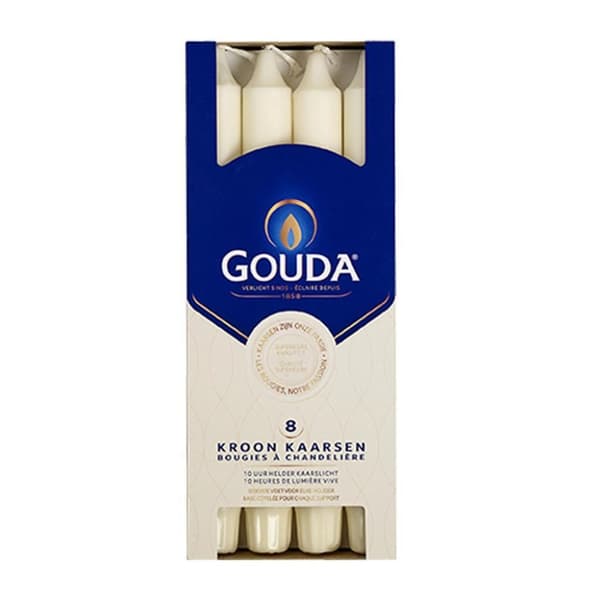 Gouda Kronljus 24x2,4 cm 8 Styck Elfenben