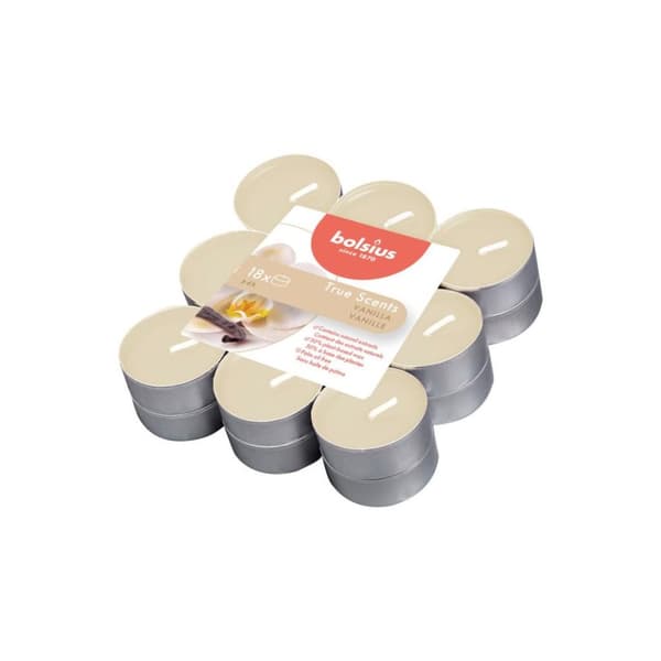 Bolsius True Scents Doft värmeljus Vanilj 4 timmar 18 stycken