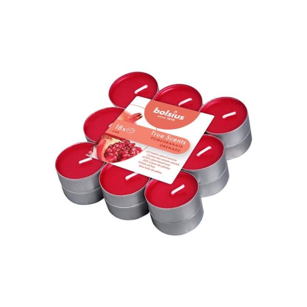 Bolsius True Scents Duftende fyrfadslys Granatæble 18 stk