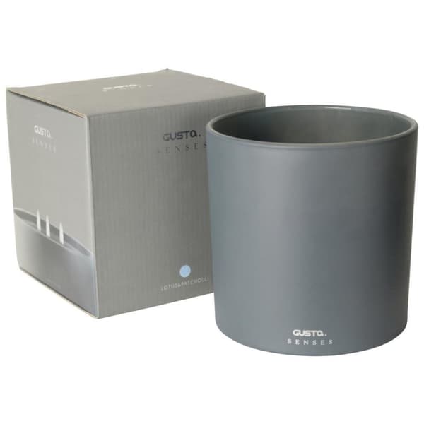 Gusta Duftlys Lotus 15 Brændetimer 15 cm Grå