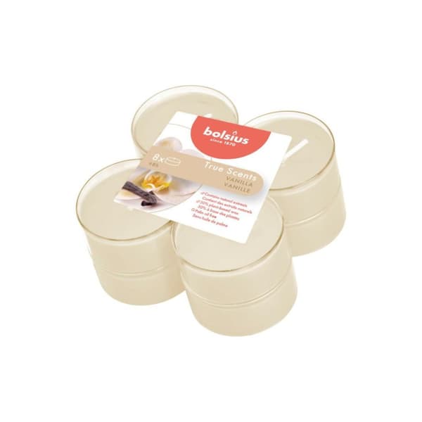 Bolsius True Scents Maxi Lights Vanilla 8 kpl