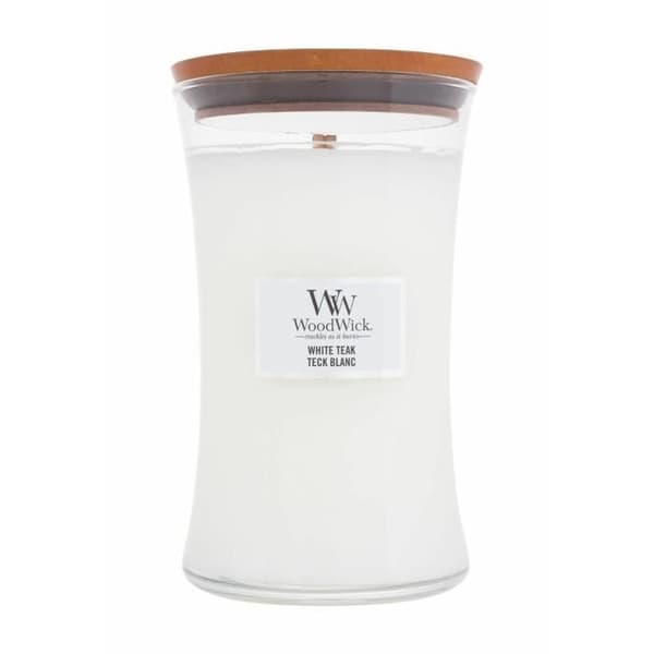 Woodwick 610g vit teak
