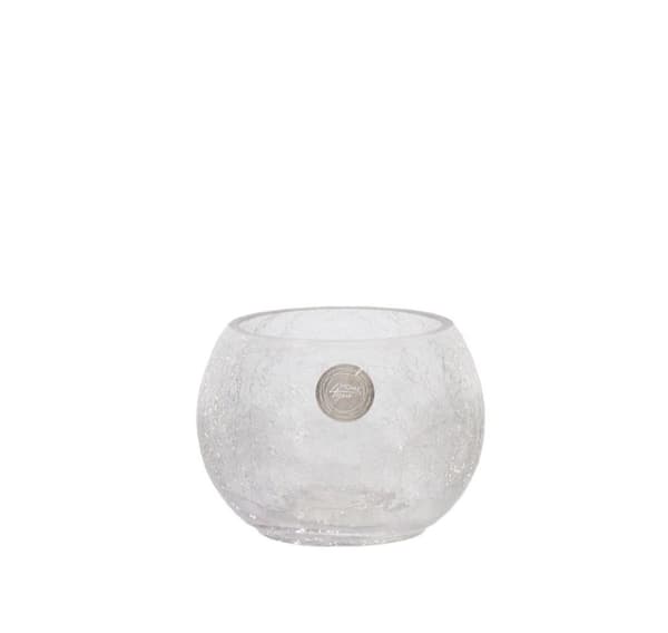 Maljakko CRACK BOWL, D12,5xH10cm, söröinen lasi
