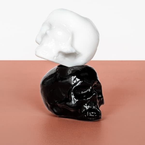 Still Life Skull Votive, White - Kosta Boda