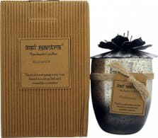 Bali Mantra Hibiscus Glass Silver Candle 500g - Redcurrant