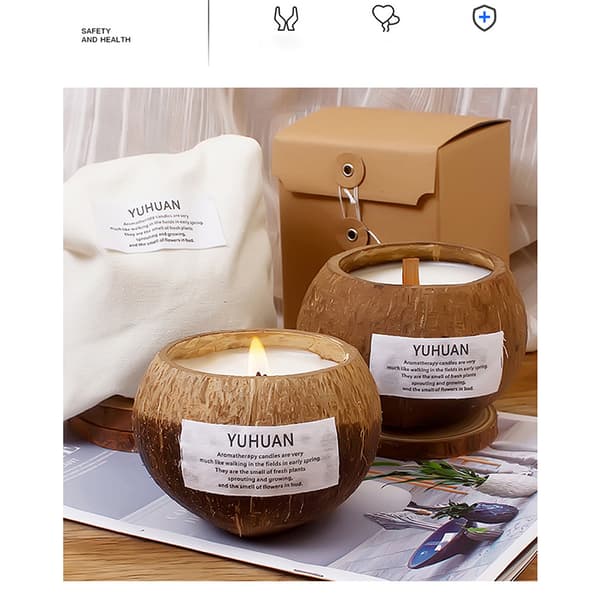 INF Aromaterapi ljus-kokosnötsskal aromaterapi