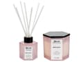 Miniatyrbillede 1 af 5: Duftlys og rumduftsæt pink 100% sojavoks bomuldshjerteglas frugtagtig bergamot