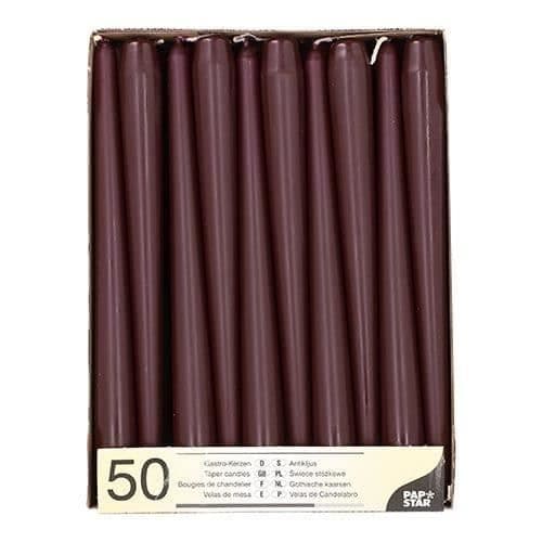 PAPSTAR SET MED 50 KONISKA LJUS 89147 - DIAMETER: 2,2 CM - 25 CM