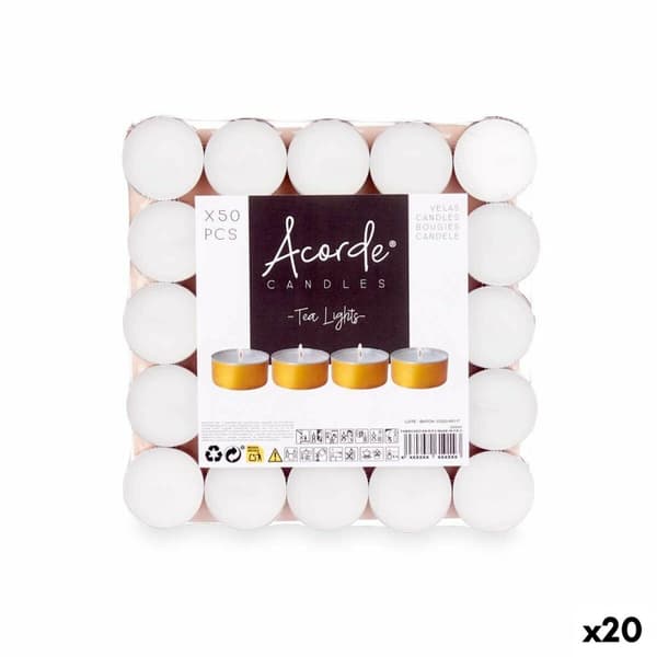 Set med levande ljus Acorde Tea Lights (20 antal)