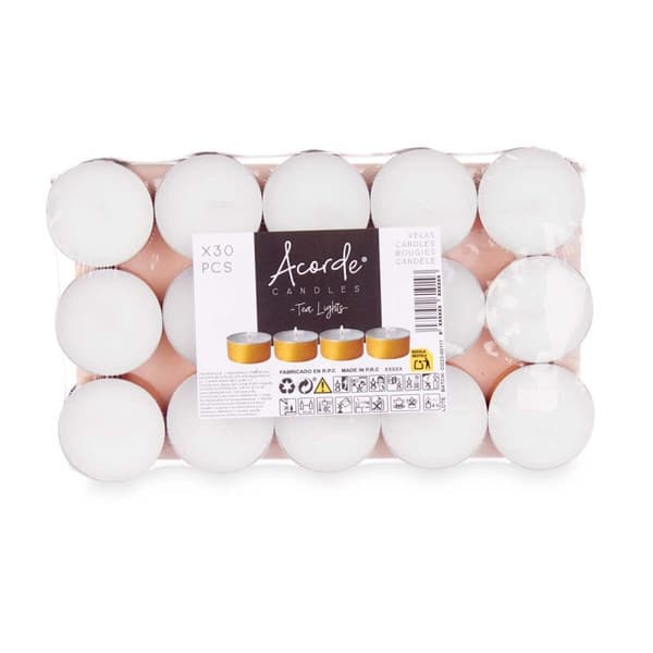Set med levande ljus Acorde Tea Lights (24 antal)