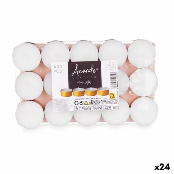 Set med levande ljus Acorde Tea Lights (24 antal)
