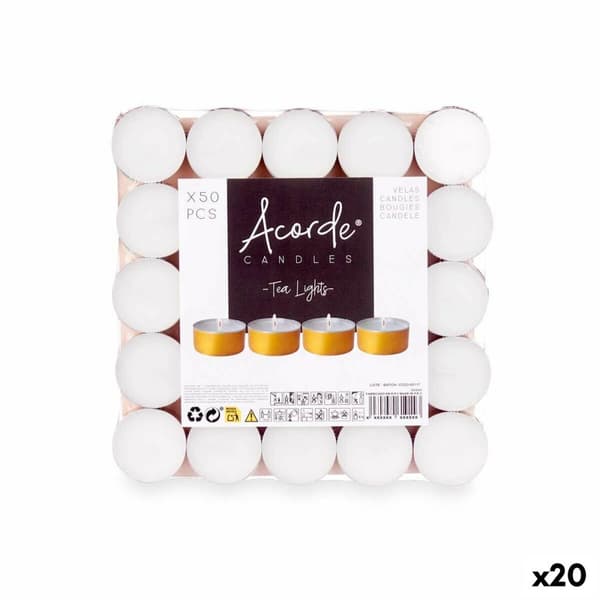 Set med levande ljus Acorde Tea Lights (20 antal)