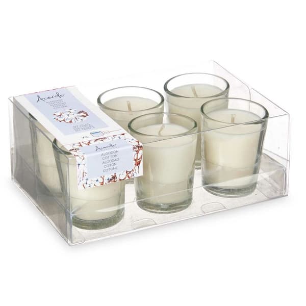Duftende Stearinlys-sett Acorde 48-G-AR Bomull Glass (12 enheter)