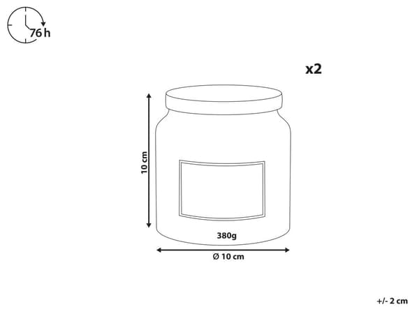 Set med 2 doftljus Flerfärgade 100% sojavax Bomullsveke Glas Mat Fräsch doft vitt te/bomull