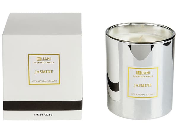 Sett med 3 duftlys Gyllen eplepai Sjasmin Vintersol 100% soyavoks Bomullsveke Glass Frisk og fruktig duft Tilbehør Dekorasjon Stearinlys