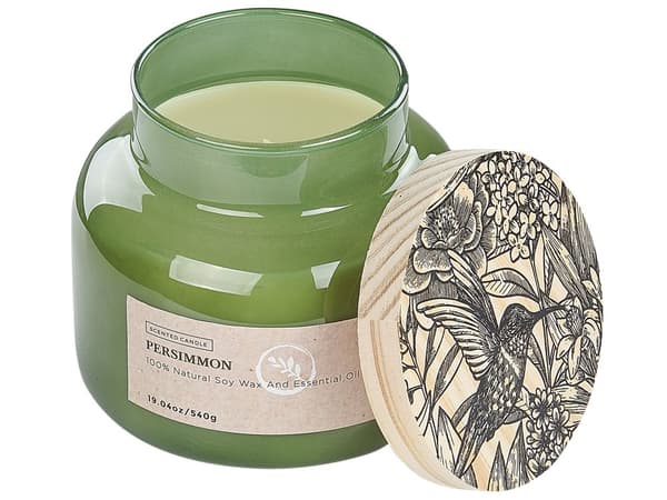 Duftlys Persimon 100% soyavoks Bomullsveke Glass Frisk duft Tilbehør Dekorasjon Stearinlys