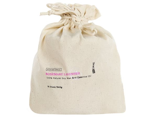 Duftlys Rosmarin Lavendel 100% soyavoks Bomullsveke Glass Frisk duft Tilbehør Dekorasjon Stearinlys