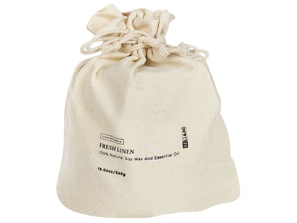 Duftlys Fresh linen 100% soyavoks Bomullsveke Glass Frisk duft Tilbehør Dekorasjon Stearinlys