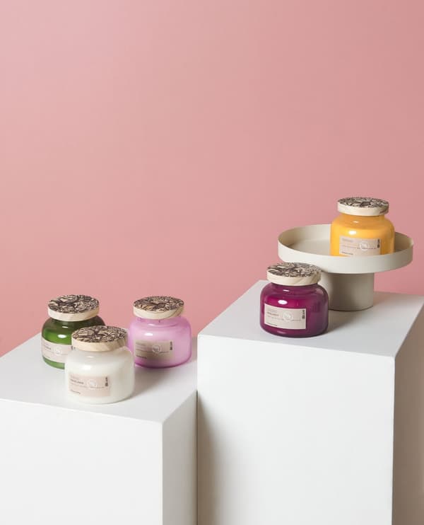 Duftlys Bergamott 100% soyavoks Bomullsveke Glass Frisk duft Tilbehør Dekorasjon Stearinlys